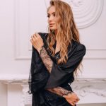 Kimono Mujer Largo Negro 4